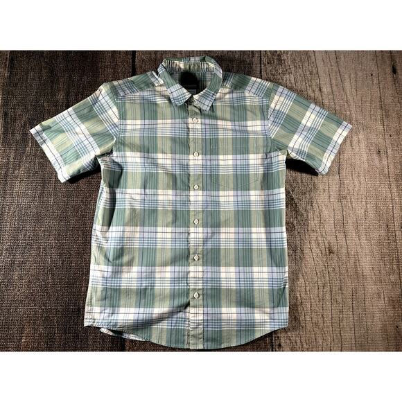 Patagonia Organic Flannel Cotton Short Sleeve Shirt Mens Small Plaid Button - Picture 1 of 8